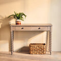 Orsina Heritage Pine Wood Writing Desk | Two Drawer Natural Wash