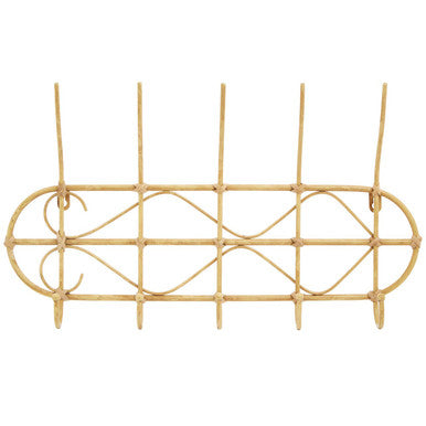Orsina Mataram Natural Rattan Wall Coat Rack – Five Hook Entryway Hanger