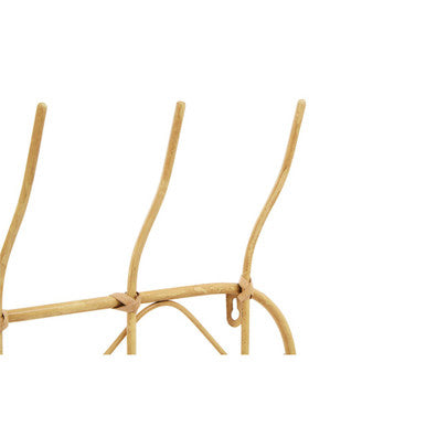 Orsina Mataram Natural Rattan Wall Coat Rack – Five Hook Entryway Hanger