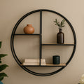 Orsina Mataram 3 Tier Round Metal Wall Shelf – Modern Floating Display