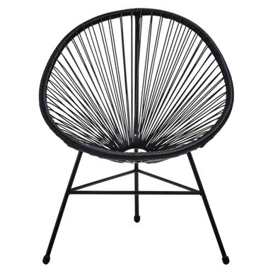 Orsina Miami Black Rattan 3-Piece Patio Set – Modern Bistro Furniture