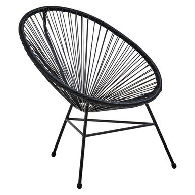 Orsina Miami Black Rattan 3-Piece Patio Set – Modern Bistro Furniture