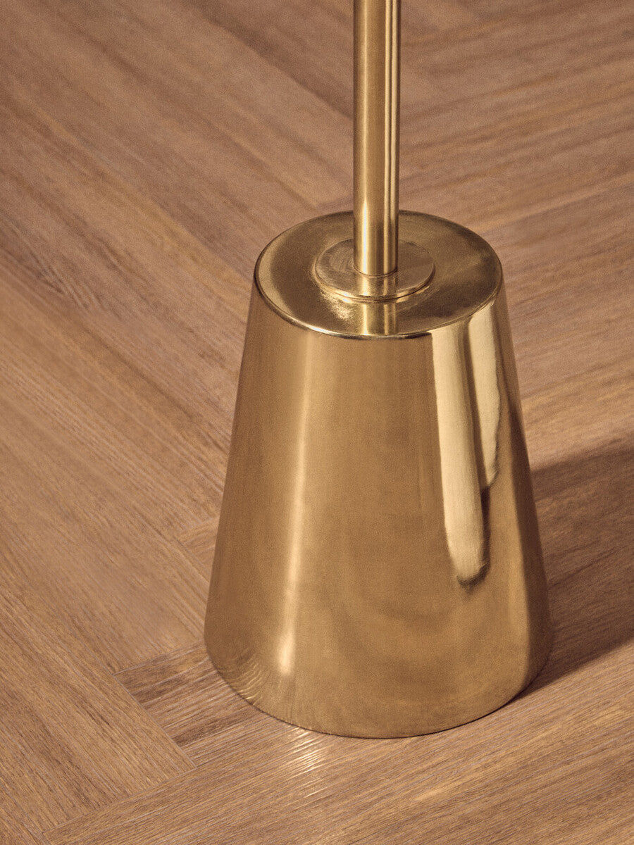 Orsina Avola Black Marble Effect Side Table with Gold Metal Base