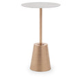 Orsina Avola Marble Effect Side Table with Gold Metal Base