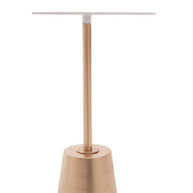 Orsina Avola Marble Effect Side Table with Gold Metal Base
