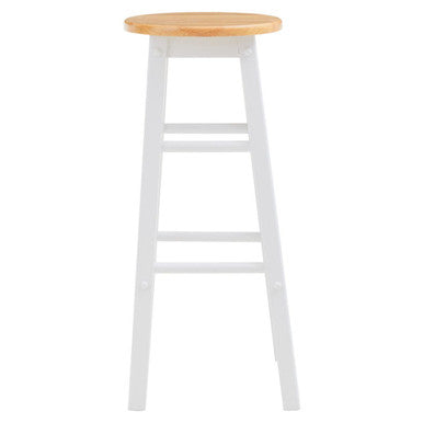 Orsina Chester Kitchen Bar Stool – White & Natural Wood Scandi Style