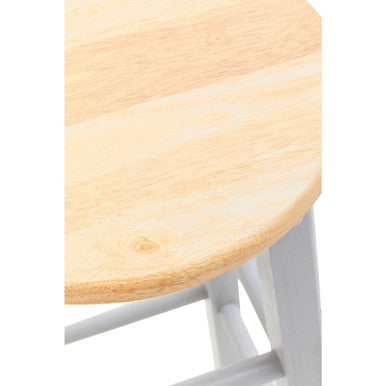 Orsina Chester Natural and Grey Wood Kitchen or Breakfast Bar Stool