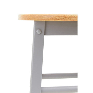 Orsina Chester Natural and Grey Wood Kitchen or Breakfast Bar Stool