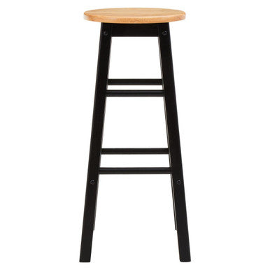 Orsina Chester Kitchen Bar Stool | Black and Natural Wood Seating