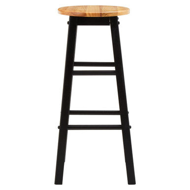 Orsina Chester Kitchen Bar Stool | Black and Natural Wood Seating