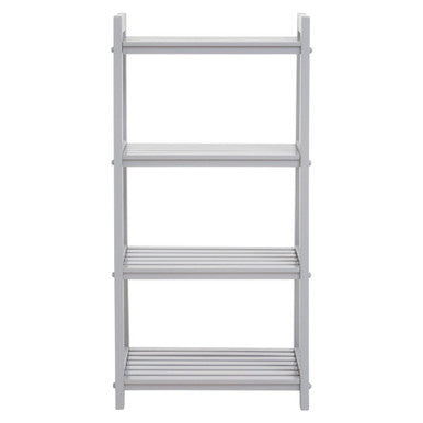 Orsina Chester Grey Wood 4-Tier Shelf Unit | Modern Open Storage