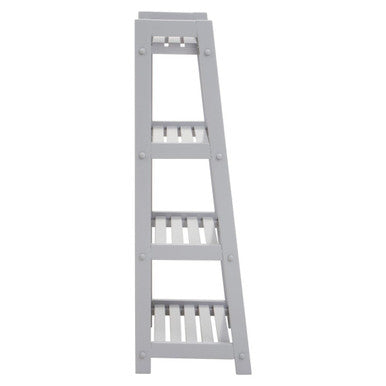 Orsina Chester Grey Wood 4-Tier Shelf Unit | Modern Open Storage
