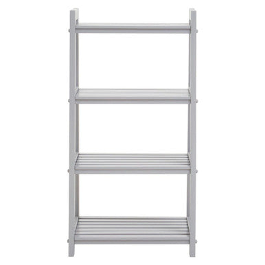 Orsina Chester Grey Wood 4-Tier Shelf Unit | Modern Open Storage