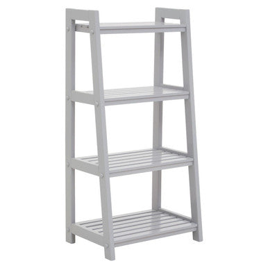 Orsina Chester Grey Wood 4-Tier Shelf Unit | Modern Open Storage