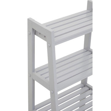 Orsina Chester Grey Wood 4-Tier Shelf Unit | Modern Open Storage