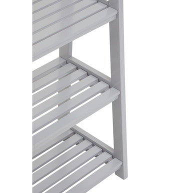 Orsina Chester Grey Wood 4-Tier Shelf Unit | Modern Open Storage