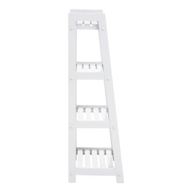 Orsina Chester White Wood 4-Tier Shelf Unit | Modern Storage Display