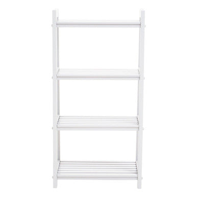 Orsina Chester White Wood 4-Tier Shelf Unit | Modern Storage Display