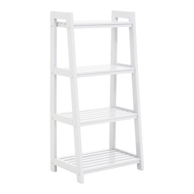 Orsina Chester White Wood 4-Tier Shelf Unit | Modern Storage Display