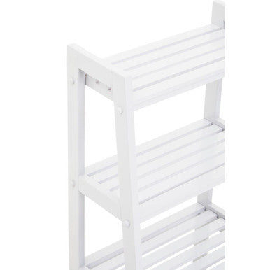 Orsina Chester White Wood 4-Tier Shelf Unit | Modern Storage Display