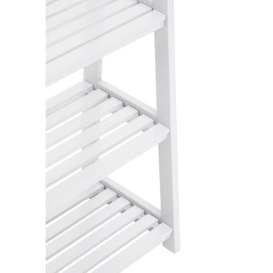 Orsina Chester White Wood 4-Tier Shelf Unit | Modern Storage Display