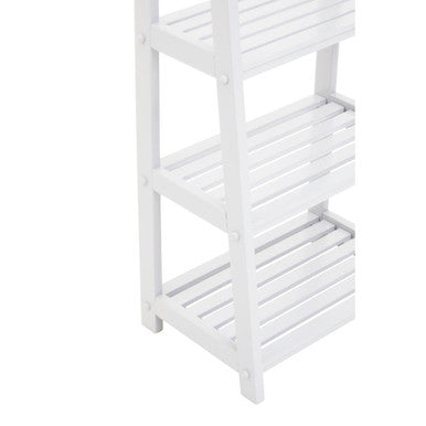 Orsina Chester White Wood 4-Tier Shelf Unit | Modern Storage Display