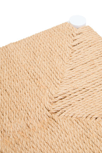 Orsina Bandar Small White Wood and Natural Rope Bench for Hallways