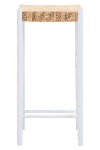 Orsina Bandar Bar Stool – Natural Rope and White Kitchen Island Seating