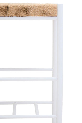 Orsina Bandar Bar Stool – Natural Rope and White Kitchen Island Seating