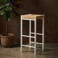 Orsina Bandar Bar Stool – Natural Rope and White Kitchen Island Seating
