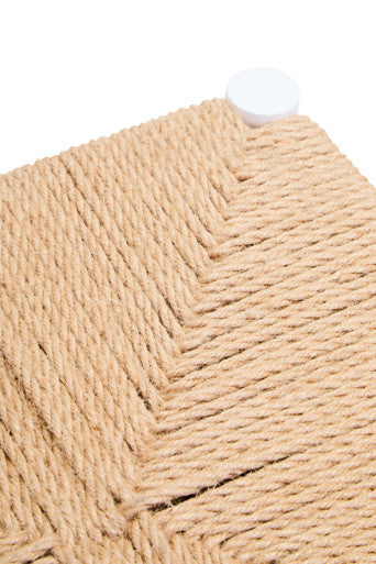 Orsina Bandar Natural Rope and White Wood Stool – Coastal Accent Seating