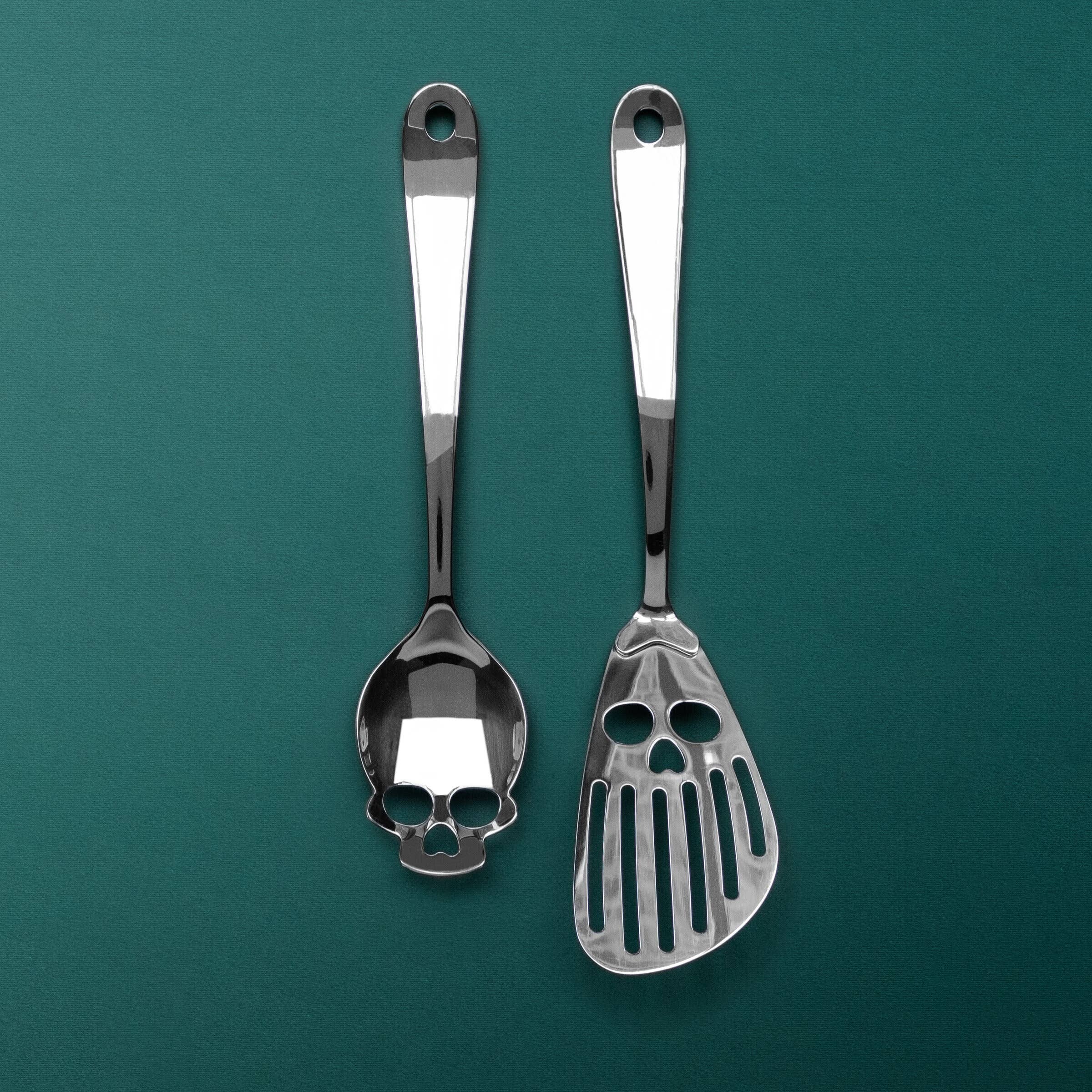 Kate's Clothing Skull Kitchen Spatula – Gothic Stainless Steel Turner