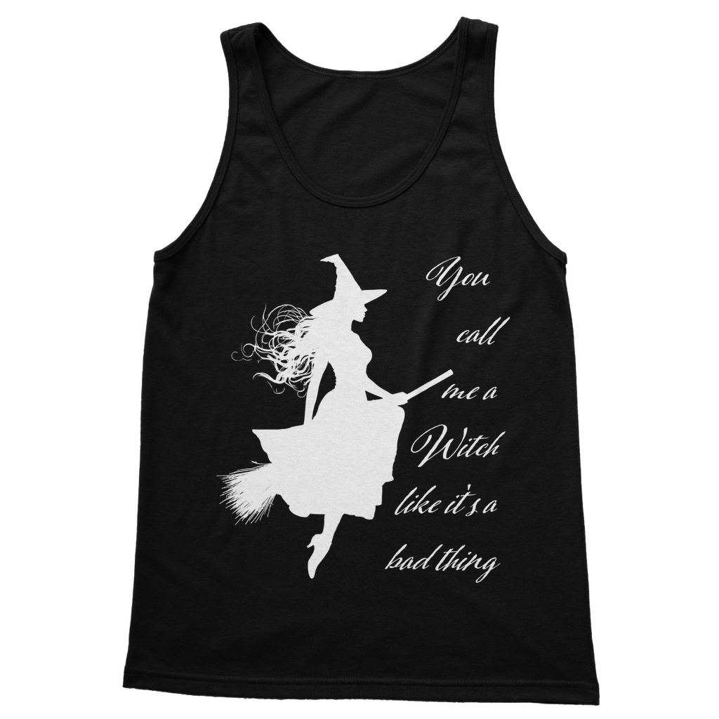 Gothic Attitude Call Me a Witch Tank Top – 100% Cotton Fitted Vest