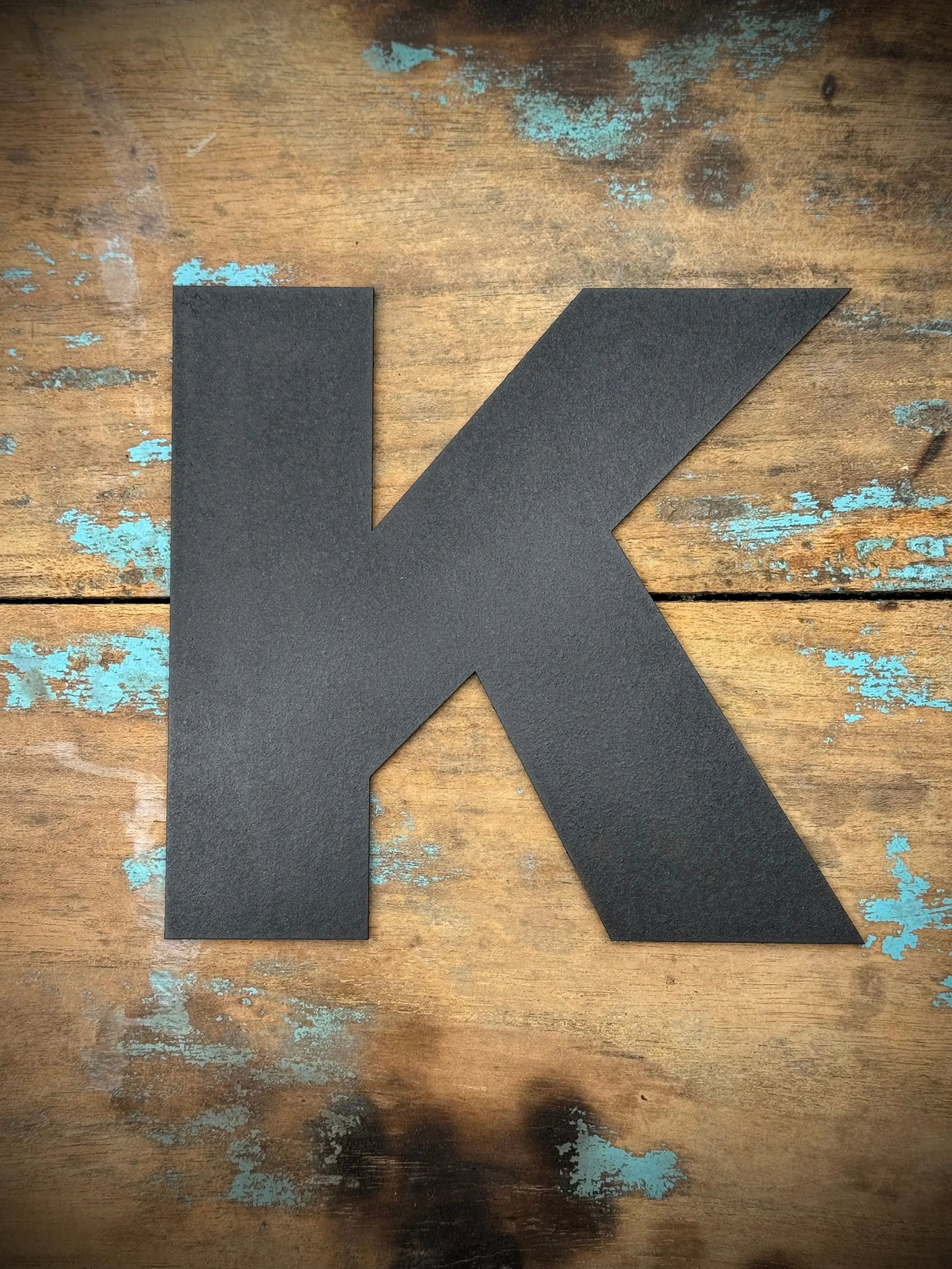 Rustic Black Metal Letters – Industrial Steel Wall Decor by Rustic Warehouse
