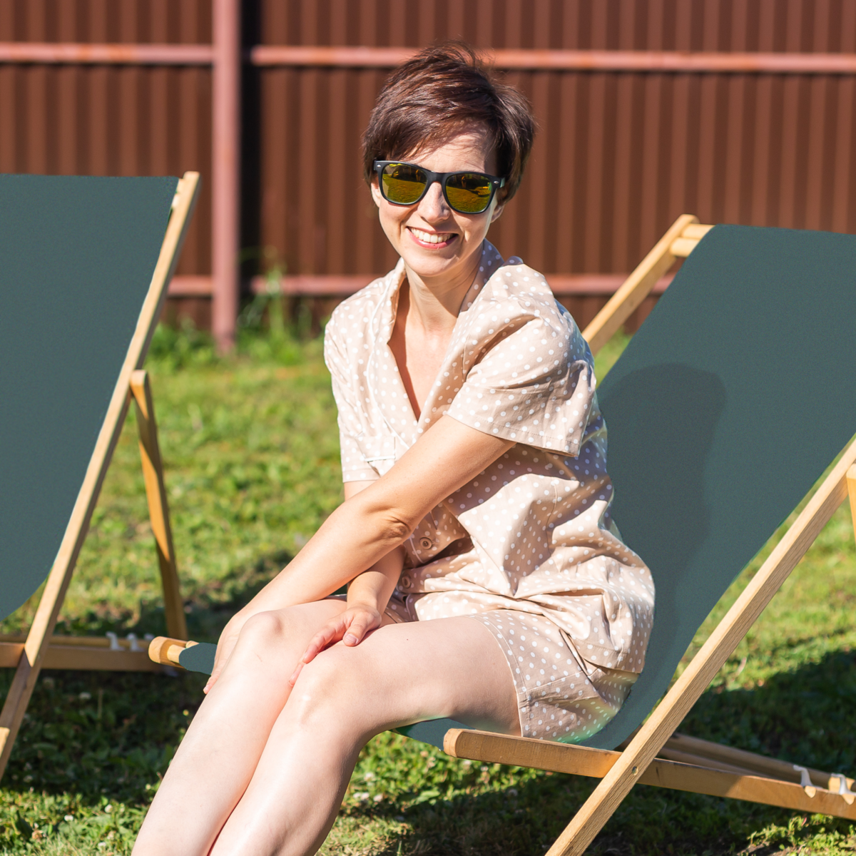 Orsina Beauport Khaki Deck Chair – Adjustable Outdoor Patio Lounger