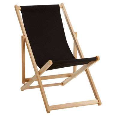 Orsina Beauport Black Deck Chair – Folding Reclining Outdoor Seating