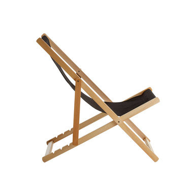 Orsina Beauport Black Deck Chair – Folding Reclining Outdoor Seating