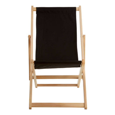 Orsina Beauport Black Deck Chair – Folding Reclining Outdoor Seating