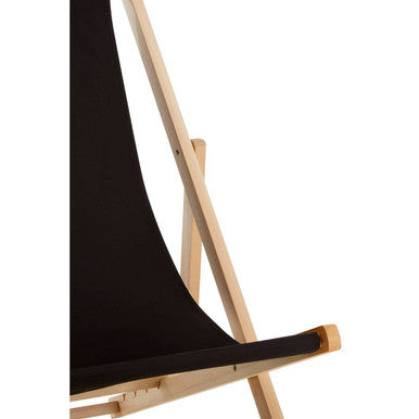 Orsina Beauport Black Deck Chair – Folding Reclining Outdoor Seating