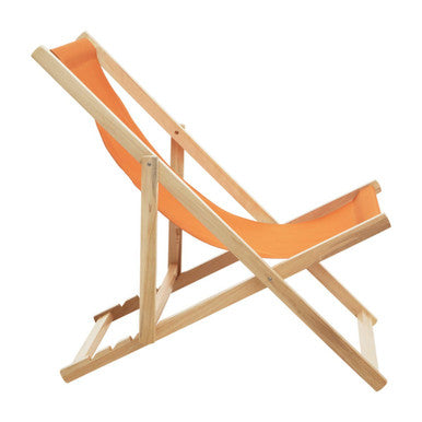 Orsina Beauport Orange Deckchair – Folding Canvas Outdoor Lounge Chair