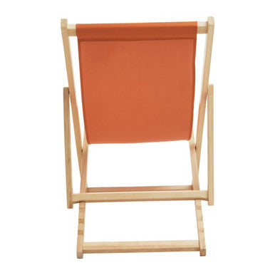 Orsina Beauport Orange Deckchair – Folding Canvas Outdoor Lounge Chair