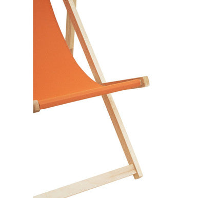 Orsina Beauport Orange Deckchair – Folding Canvas Outdoor Lounge Chair