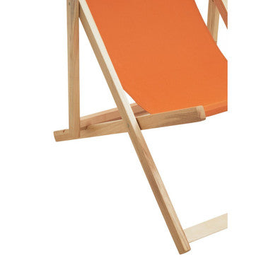 Orsina Beauport Orange Deckchair – Folding Canvas Outdoor Lounge Chair