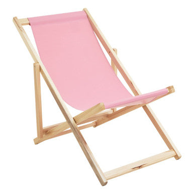 Orsina Beauport Pink Deckchair | Foldable Adjustable Outdoor Lounger