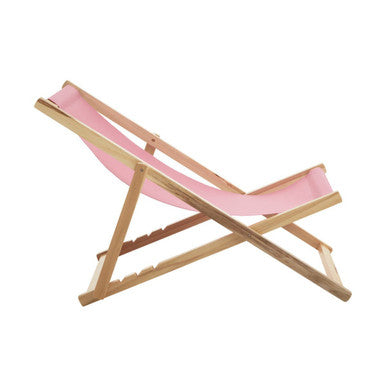 Orsina Beauport Pink Deckchair | Foldable Adjustable Outdoor Lounger