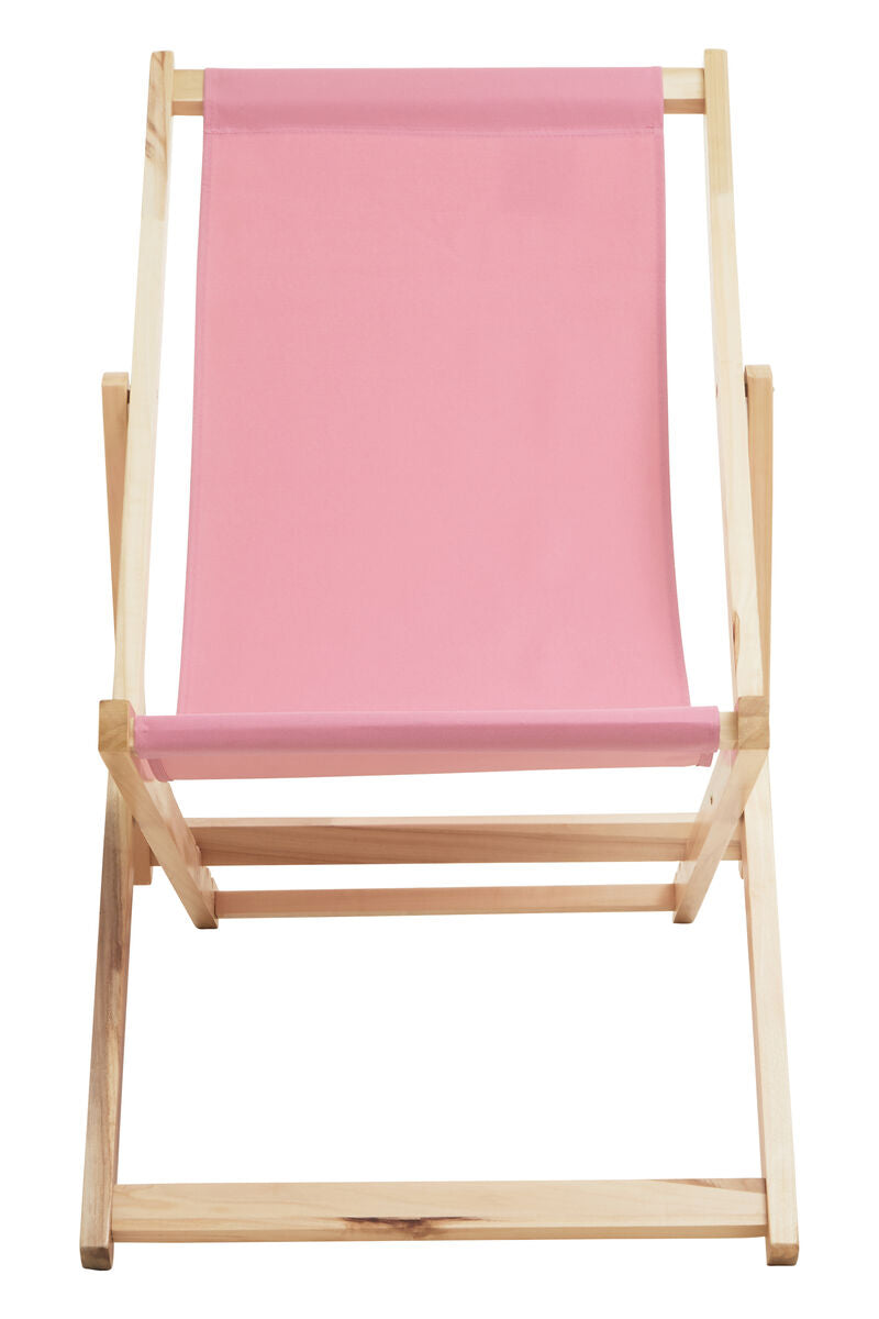 Orsina Beauport Pink Deckchair | Foldable Adjustable Outdoor Lounger