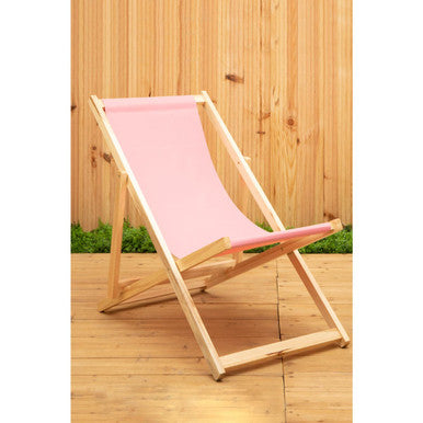 Orsina Beauport Pink Deckchair | Foldable Adjustable Outdoor Lounger