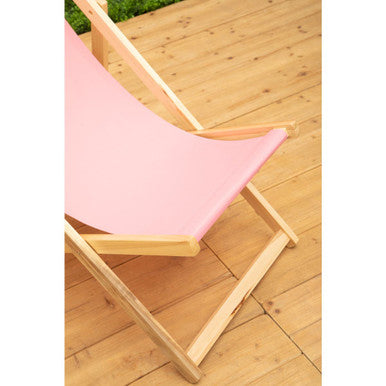 Orsina Beauport Pink Deckchair | Foldable Adjustable Outdoor Lounger