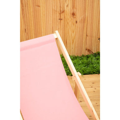 Orsina Beauport Pink Deckchair | Foldable Adjustable Outdoor Lounger