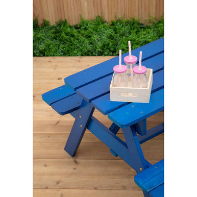Orsina Brighton Blue Kids Picnic Bench – Durable Outdoor Garden Table